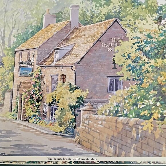 Vintage Cloverleaf Traditional Table Mats Collection Of Homes Cork Back UK - Picture 3 of 11